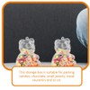 15 cajas de acrílico con forma de oso para caramelos,