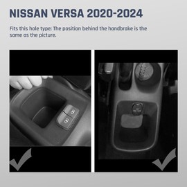 YJYWZH 7USB Ports Car Armrest Box for Nissan Versa 2020-2024 Automotive Accessories Carbon Fiber Leather Center Console with Cup Holder