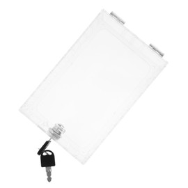 LALAFINA Transparent Locking Thermostat Cover with Install Wall Mounted Protector Ventilated Design for Accurate Temperature Readings Compatible with Smart Thermostats