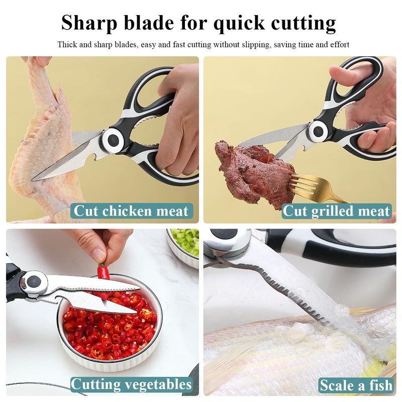 Berglander Kitchen Shears, Premium Heavy Duty Sharp Kitchen Scissors All