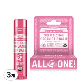 Dr. Bronner's Organic Lip Balm 4g Cherry Blossom 3pcs / 닥터브로너스 오가닉 립밤 4g 체리블라썸 3개