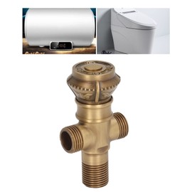 Naroote Radiator Valve, Return Angle Valve Radiator Valves Radiator Air Flow Heat Diverter Brass Antique Angle Stop Valve For Cold and Hot Faucets, Shower Sprayer