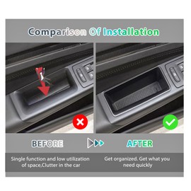 GAFAT 2020-2023 2024 V-W Golf 8 MK8 GTI GTD GTE Storage Box, Car Front Door Handle Armrest Storage Box Golf 8, Organiser Designed for Car Door, Golf 8 Accessories [Front & Back Door, Pack of 4]