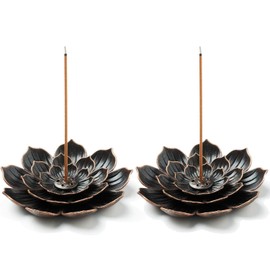 2 Pcs Lotus Incense Holder,Lotus Incenseburner,Incensestick Holders,Incense Burner-holder,Joss Stickholder,for Stick, Cone & Coil - Ideal for Home,Office,Yoga Room,Meditation & Tea House