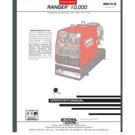 Lincoln Electric Ranger 10000 Welder Owner Manual 37 pages Comb Bound 2006