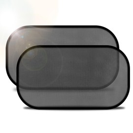 URAQT Auto Sonnenschutz, Kompatibel mit Personenkraftwagen, Autofenster Sonnenschutz mit UV Schutz (2er Set) für Kinder, Schwarz-51x31cm