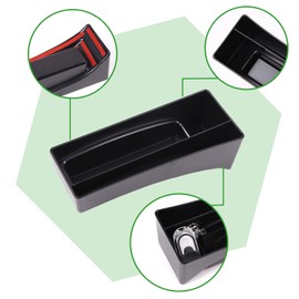 PIUGILH Car Gear Shifter Tray Storage Box for Toyota Tacoma 2006-2015 Center Console Side Pocket Organizer,Gear Shift Console Side Tray Organizer