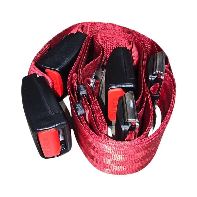AMF Bruns H450199 Manual Pelvis Static Lap Belt, Red, 116"