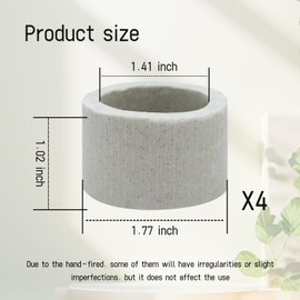 WishLotus 4Pcs Anti-Floating Ceramic Aquatic Plant Rings, 3.5CM Ceramic Aquatic Plants Fixed Ring, Plant Ring for Aquarium Plants Fixing Fish Tank Accessories (4)