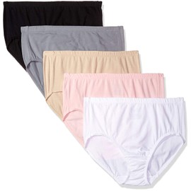 Fruit of the Loom Women's Plus-Size 5 Pack Fit For Me Breathable Brief, Assorted Color