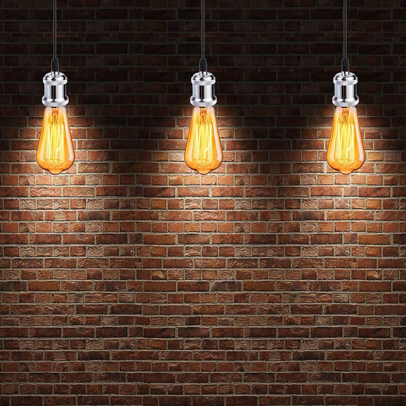 Wuudi 6 x Vintage Edison E27 Socket Ceiling Socket Pendant