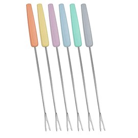 Metaltex Stainless Steel Fondue Forks, Silver, 9.45-Inch, 6-Piece