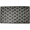 HomeRoots 22" X 36" Black Rubber Outdoor Door Mat