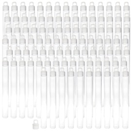 The Beadsmith Clear Plastic Tubes - 5-Inch-Long Round Tubes, 9/16 Inches in Diameter - Friction Hanging Caps - Use for Beads, Bath Salts, Wedding & Party Favors, Home or Office Storage - Bag of 100