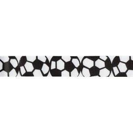 Offray 922576 7/8" Wide Grosgrain Ribbon, Soccer Pattern, 3 Yards