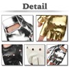 White Fang NT152 Gloves, Rock, Punk, Leather, Fingerless, Street, Velcro,