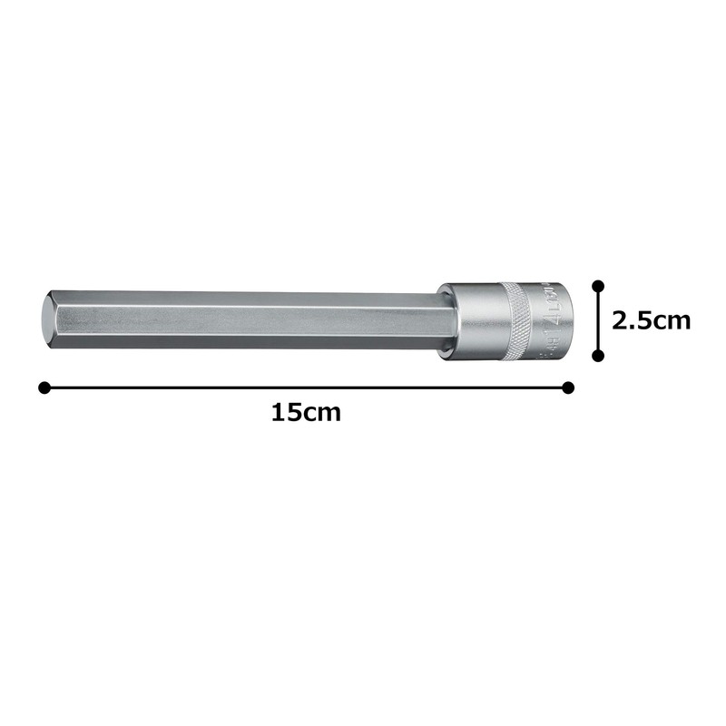 TONE Ultra Long Hexagon Socket 4H-14L150 Insertion Angle 1/2 inch
