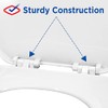 Clorox Round Beveled Plastic Toilet Seat with Easy-Off Hinges –