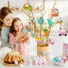 Wooden Easter Pendants, Pack of 24 Wooden Easter Eggs, Wooden