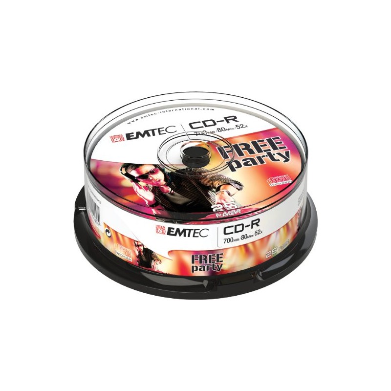 EMTEC ECOC802552CB Rekordable CD (52x Speed, 700MB)