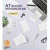 Notepad A7 Notepads Small 6 Pieces Writing Pad A7 White