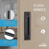 Wright Products Sliding Flush Barn Door Handle Set, Matte Black,