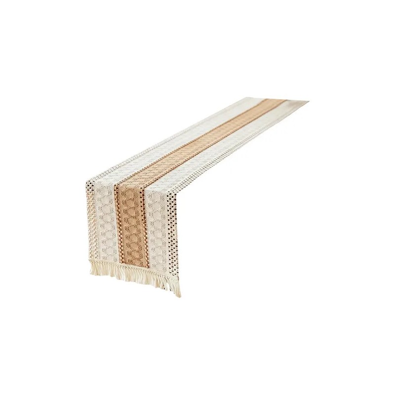 Bandera De Mesa, Lino A Rayas, Cuerda, Retazos, Montaje Para