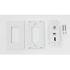 RiteAV Screwless Decorative 1 Gang Wall Plate (White/White) 3 Port