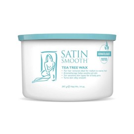 Satin Smooth Wild Cherry Hard Wax with Vitamin E Ideal for Hair Removal Bikini Brazilian Body Waxing for Sensitive Skin 14 Ounce, 114 Ounce (Pack of, Tea Tree / 비타민 E가 함유된 새틴 스무스 와일드 체리 하드 왁스 민감한 피부를 위한 제모 비키니 브라질리언 바디 왁싱에 이상적 14온스, 114 Ounce (Pack of, Tea Tree