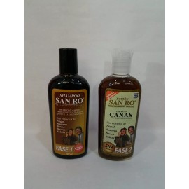 SAN RO Gray Hair Shampoo & Hair Lotion Coloring Treatment Herbal Extracts 240ml