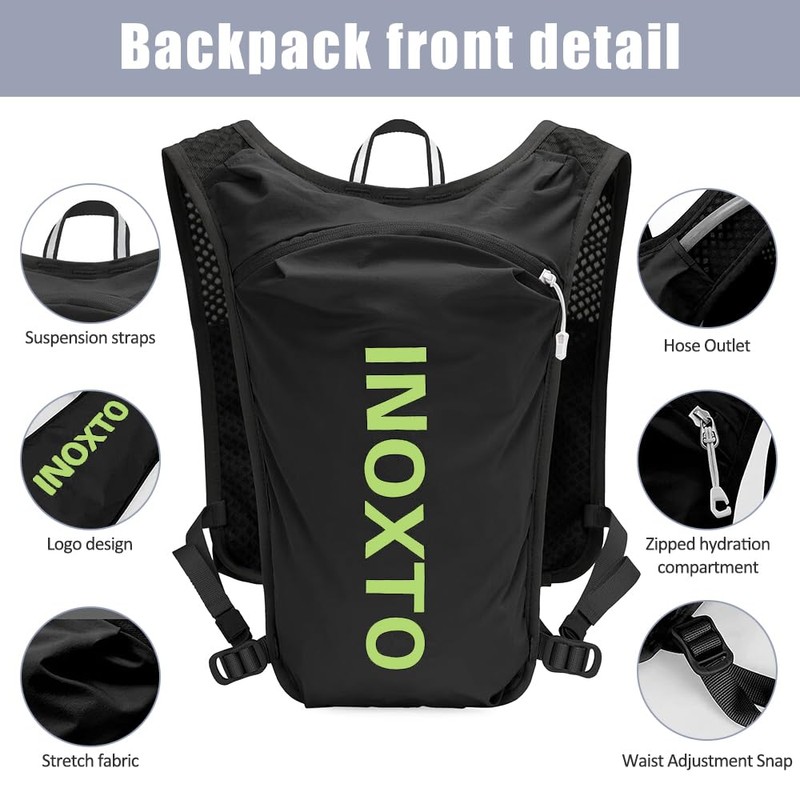 HINATAA Running Hydration Vest Backpack, 5L Lightweight Running Vest Backpack,