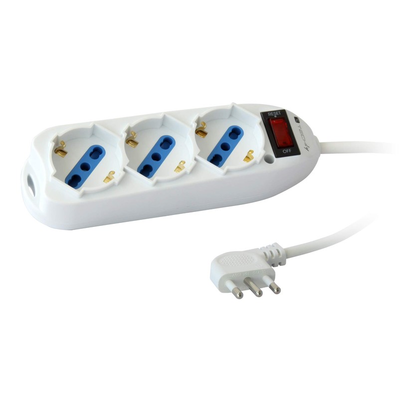 TECHly 103021 3-Way Power Strip with 10 A Plug