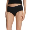 FALKE Women Daily Comfort Hipster Panties 2-Pieces, Black (Black 3000),