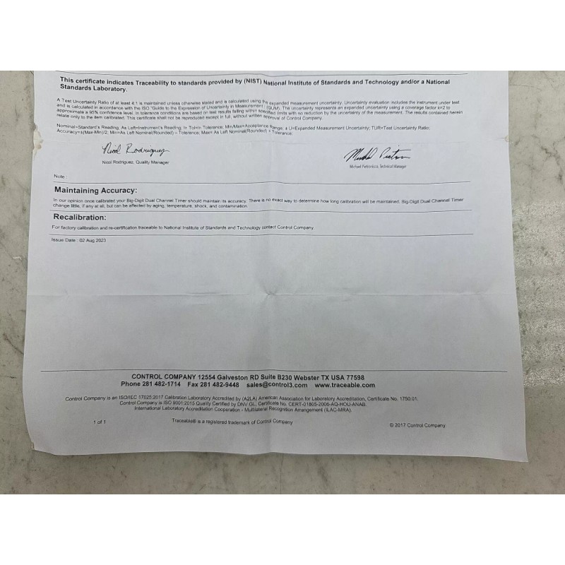 Traceable 5017 Flashing LED Alert Big-Digit Timer Dual Channel *NEW