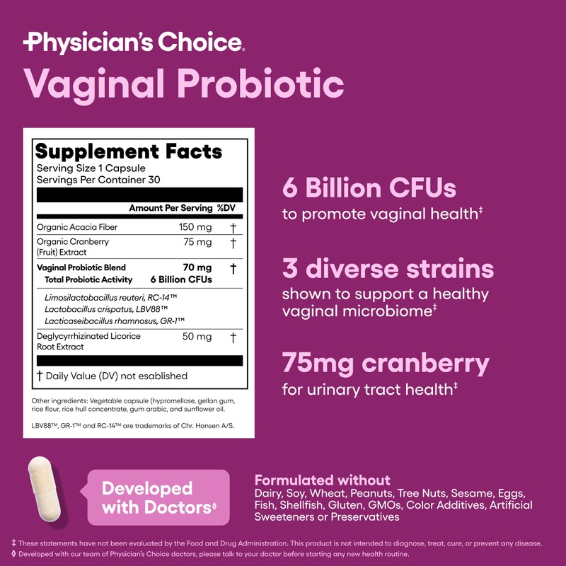 Physician's CHOICE Feminine Power Duo Bundle - Vaginal Probiotic +