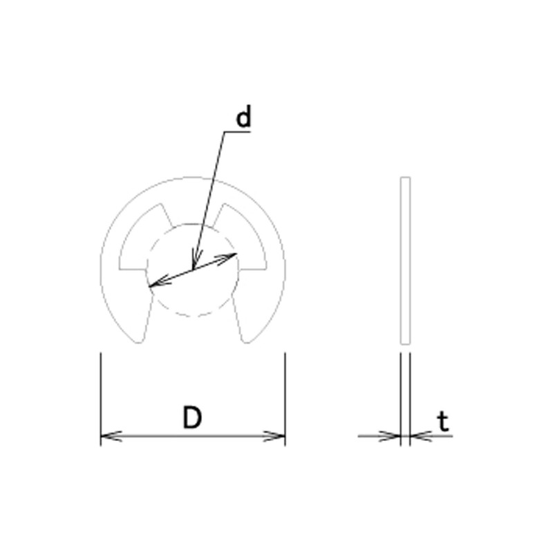 ダイドーハント (DAIDOHANT) ステンレス E型止輪 M2.5/M3/M3.2 セット [ SUS304 ] mm