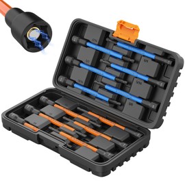 12PCS Nut Driver Set for Impact Drill, Magnetic SAE/Metric 1/4" Hex Shank Nut Drivers, 6 Inch Extra Long Socket Set for Drill with Sturdy Tool Box, Hand Tools for Men/Women to DIY and Repair Car