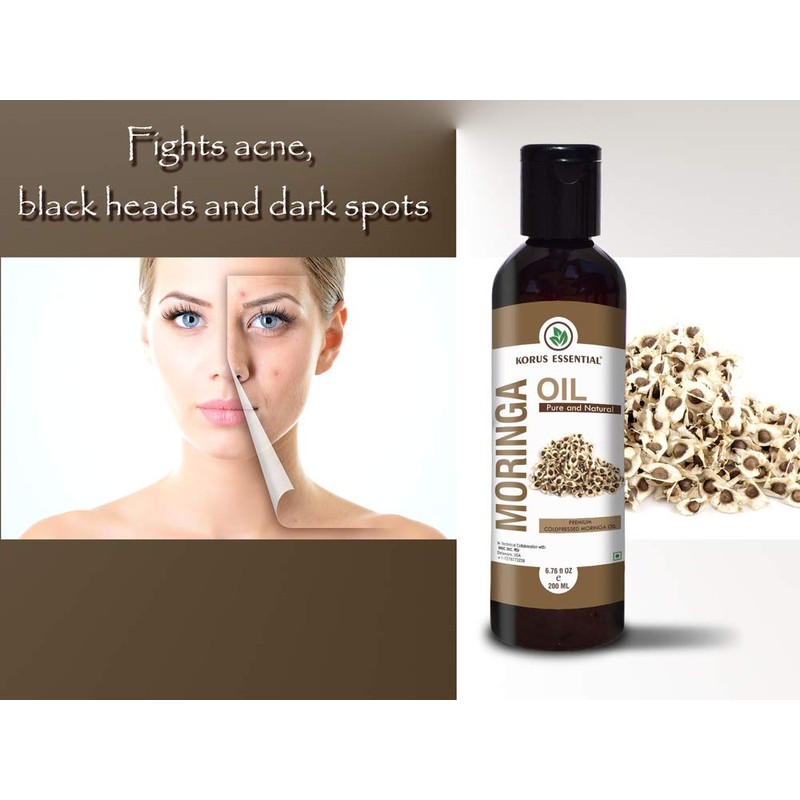 Korus Essential 100% Pure and Natural Moringa Oil 200ml |
