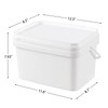 Yesdate 4 Pcs 3 Gallon Rectangle Food Grade Bucket Pail