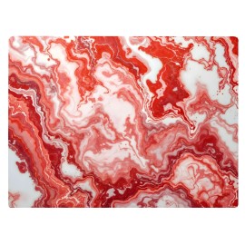 DAJDC Light Dark Red Marble Kitchen Glass Cutting Board Ocean Decorative Gift Marbl...