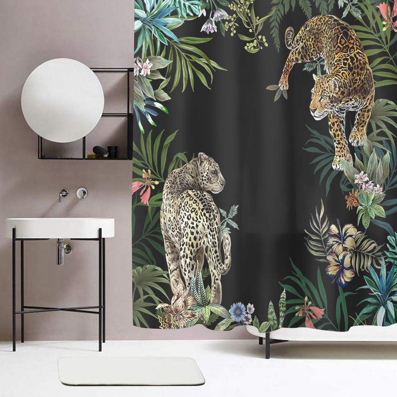 Obal Shower Curtain, Bathroom Curtain - Washable, Waterproof, Anti-Mildew Polyester