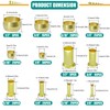 240PCS Brass Compression Sleeves Ferrules Inserts, 6 Sizes 1/2" 3/8"