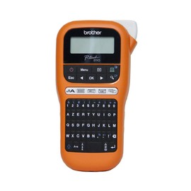 Brother PT-E110 Professional Industrial Labeller with 1 Tze FX221 Tape 9mm Black/White