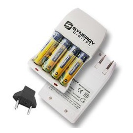 Synergy Digital Camera Battery, Compatible with Sony DSC-S500 Digital Camera, (AA & AAA NiMH Quick Battery Charger, Includes: 4-pk 2800mAh Rechargeable AA Ni-MH Batteries, Car & EU adapters) Battery