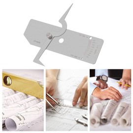 1 herramienta de medición de soldadura, calibre de inspección de soldadura de acero inoxidable de precisión, medidor de profundidad de corte, medidor de corte de soldadura