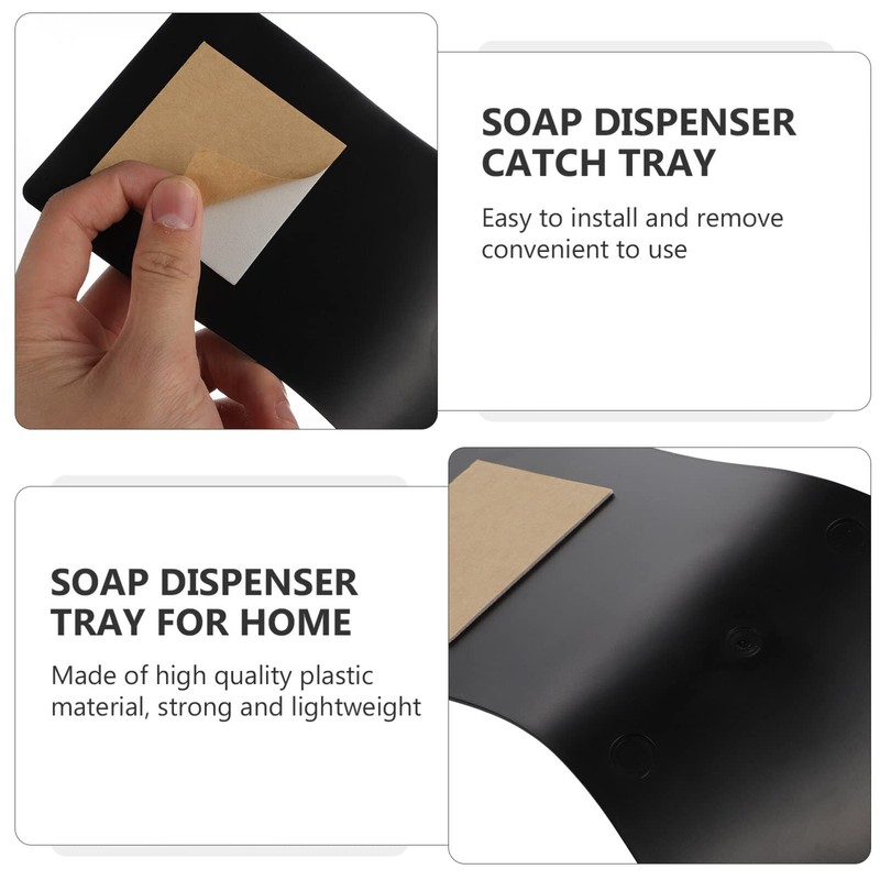iplusmile 2 Pcs Soap Dispenser Tray Drip Collection Plastic Compact