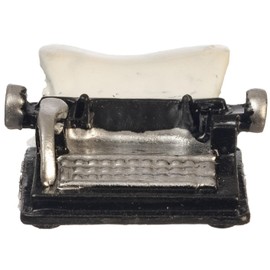 Melody Jane Dollhouse Black & White Typewriter Miniature Study Office Accessories 1:12