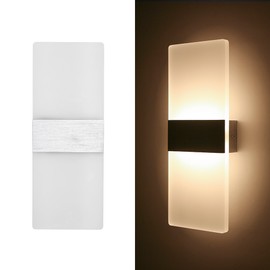 Tomshine Modern LED Wall Light 12W Acrylic Wall Sconce Decorative Night Lamps Indoor Lighting for Pathway Bathroom Stairs
