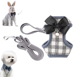 Cat Harness, Dog Harness and Leash Set, Bunny Rabbit Ferret Harness with Adjustable Buckle Comfort for Pet Kitten Small Animals Harnesses