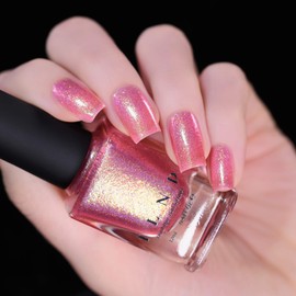 ILNP Pink Flamingo - Iridescent Hot Pink Holographic Jelly Nail Polish